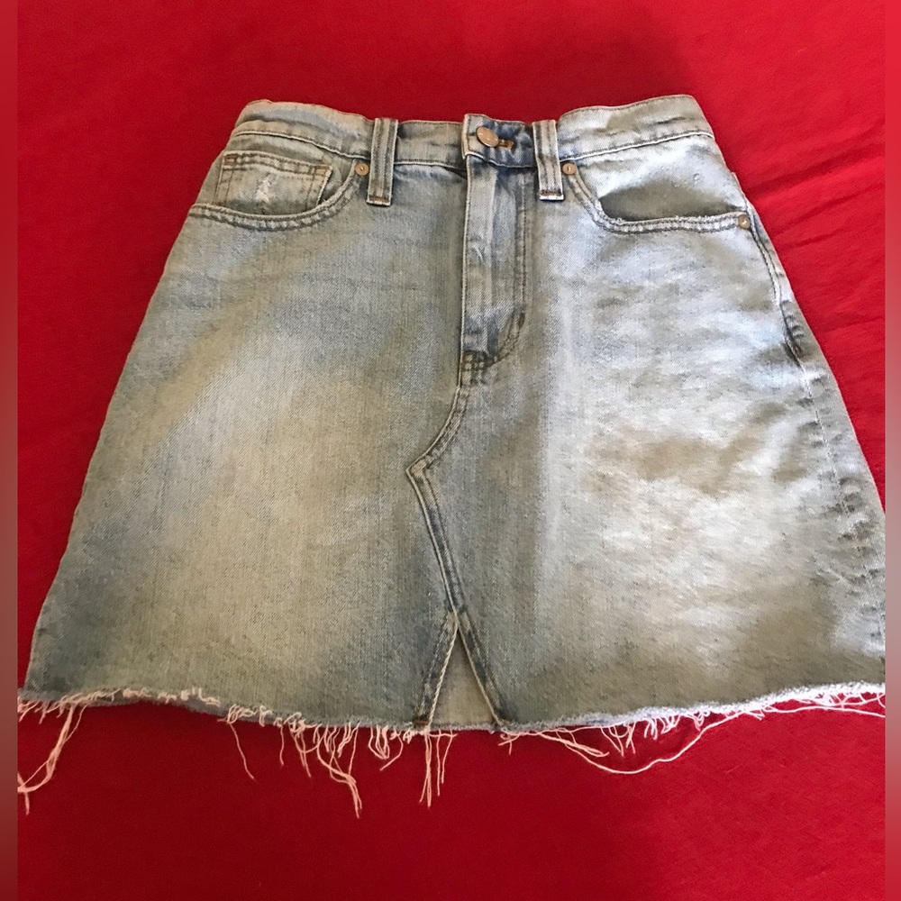 NWT Madewell Blue Jean Mini Skirt